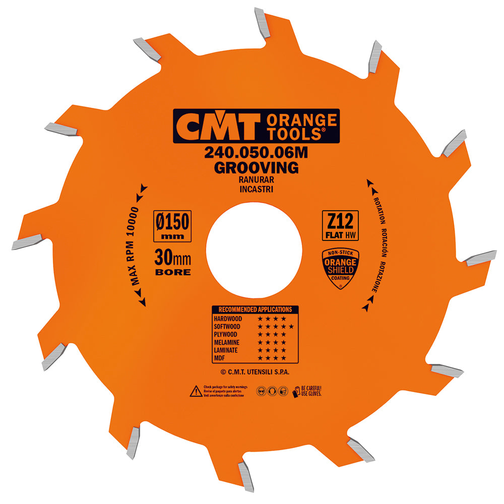 Grooving Saw Blade D=150X3X35 Z=12 Flat
