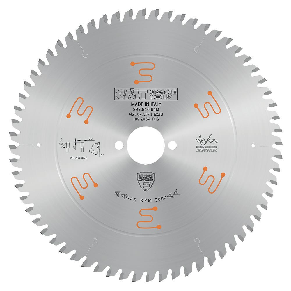 NON-METAL/LAMINATE SAW BLADE HW 168x1.8/1.2x20 Z52 TCG -5NEG