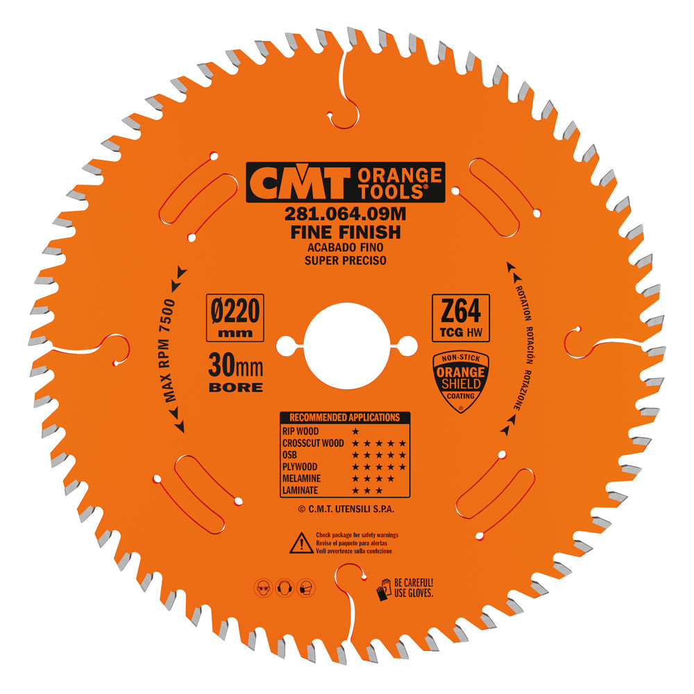 Laminate-Chipboard Saw Blade220X3.2X30 Z64 10Hwg