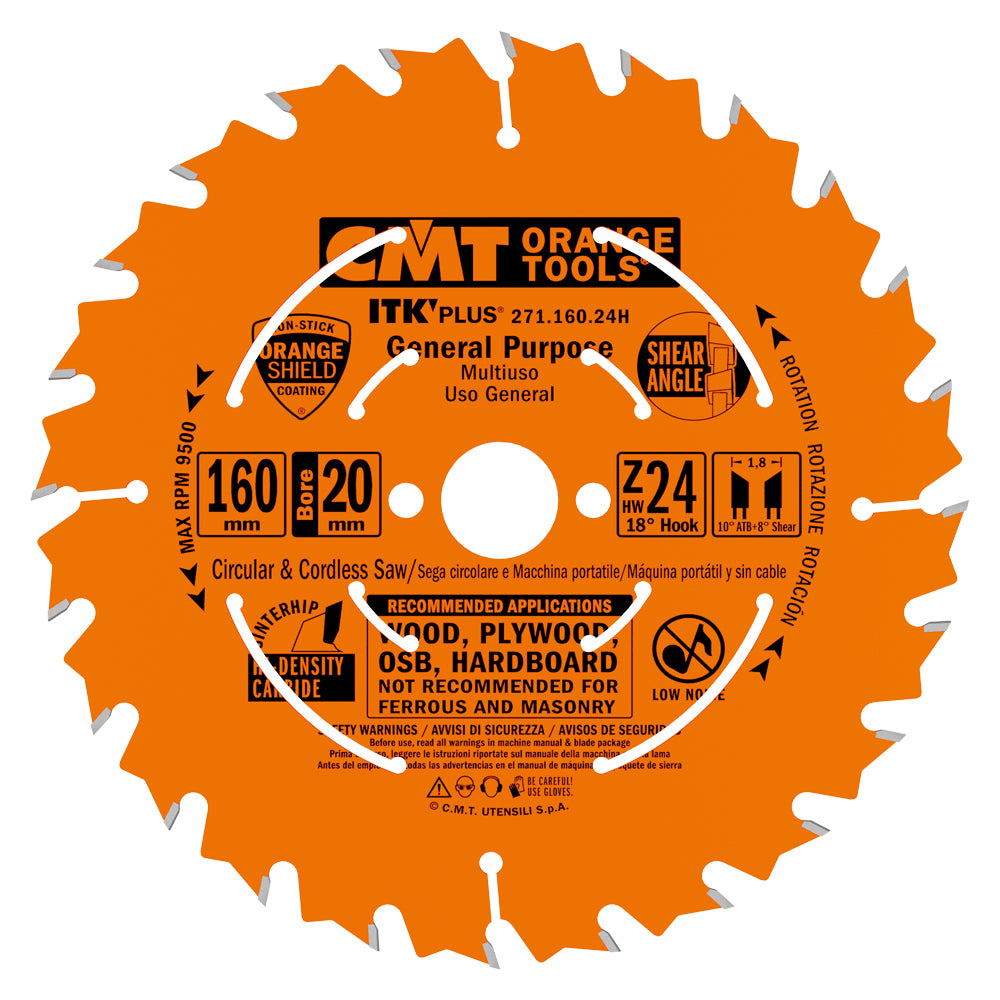 Itk Plus Rip And Crosscut Saw Blade Hw 160X1.7X20(+16) Z=24
