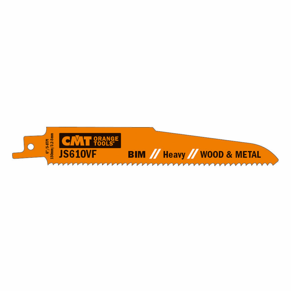5 SABRE SAW WOOD/METAL BIM 150x3.2-5x5-8TPI (SS/MILLED)