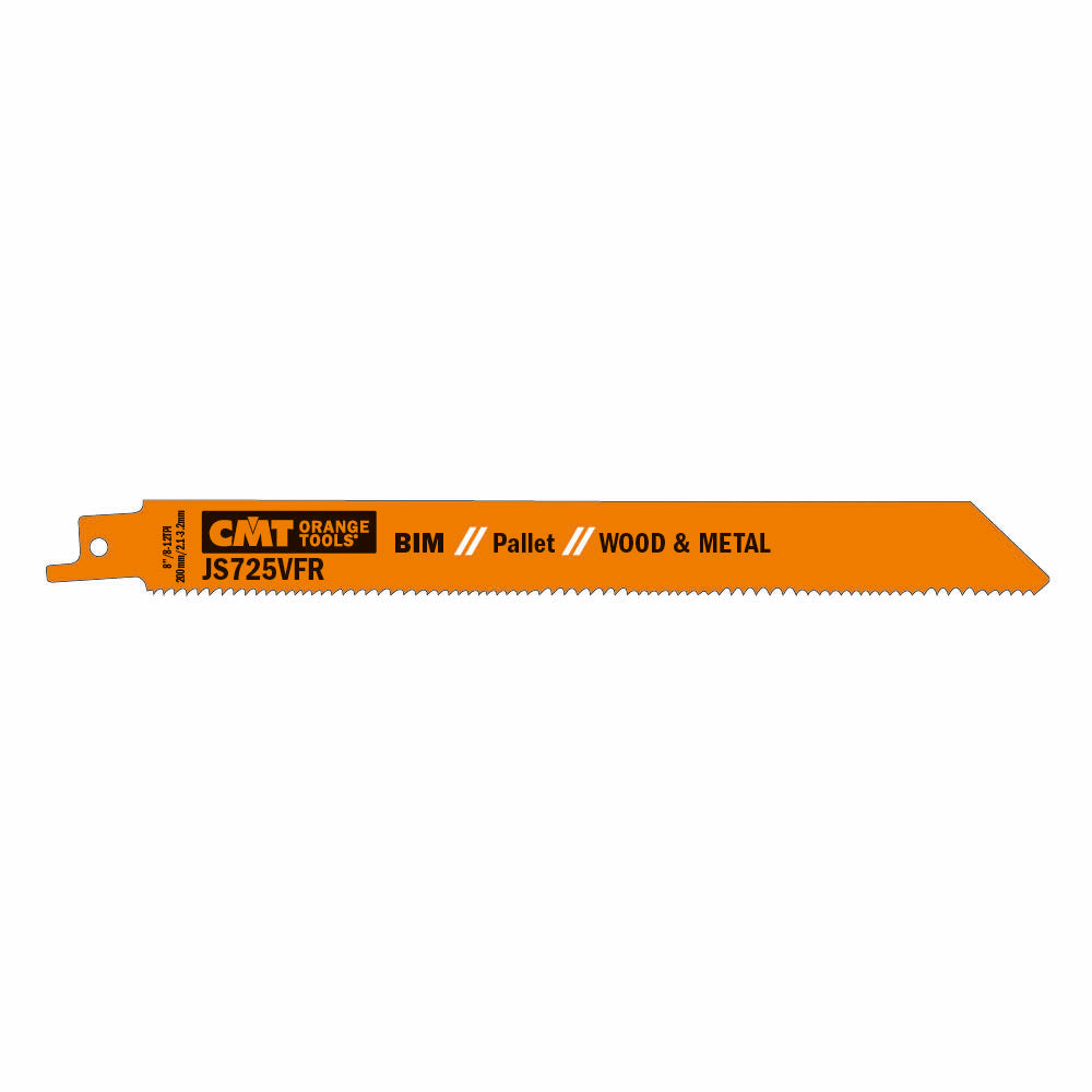 5 SABRE SAW WOOD/METAL BIM 200x2.1-3.2x8-12TPI (SS/M)