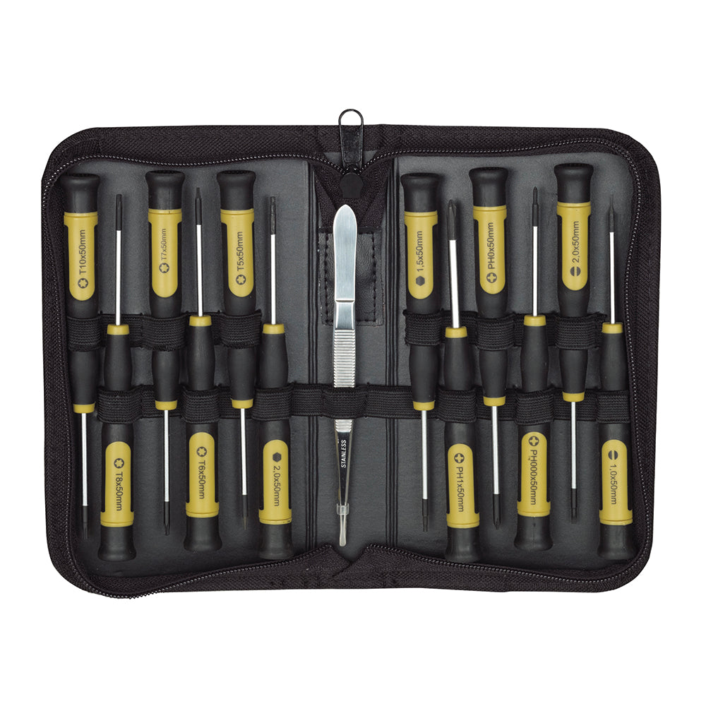 MICRO-DRIVER screwdriver set in zipper case (13-piece)