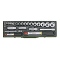 Socket set 1/4" + 1/2" (27-piece)
