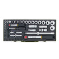 Socket set 1/4" + 1/2" (56-piece)