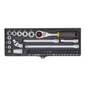 Precision engineer's socket- and screwdriver-set 1/4" (32-piece)