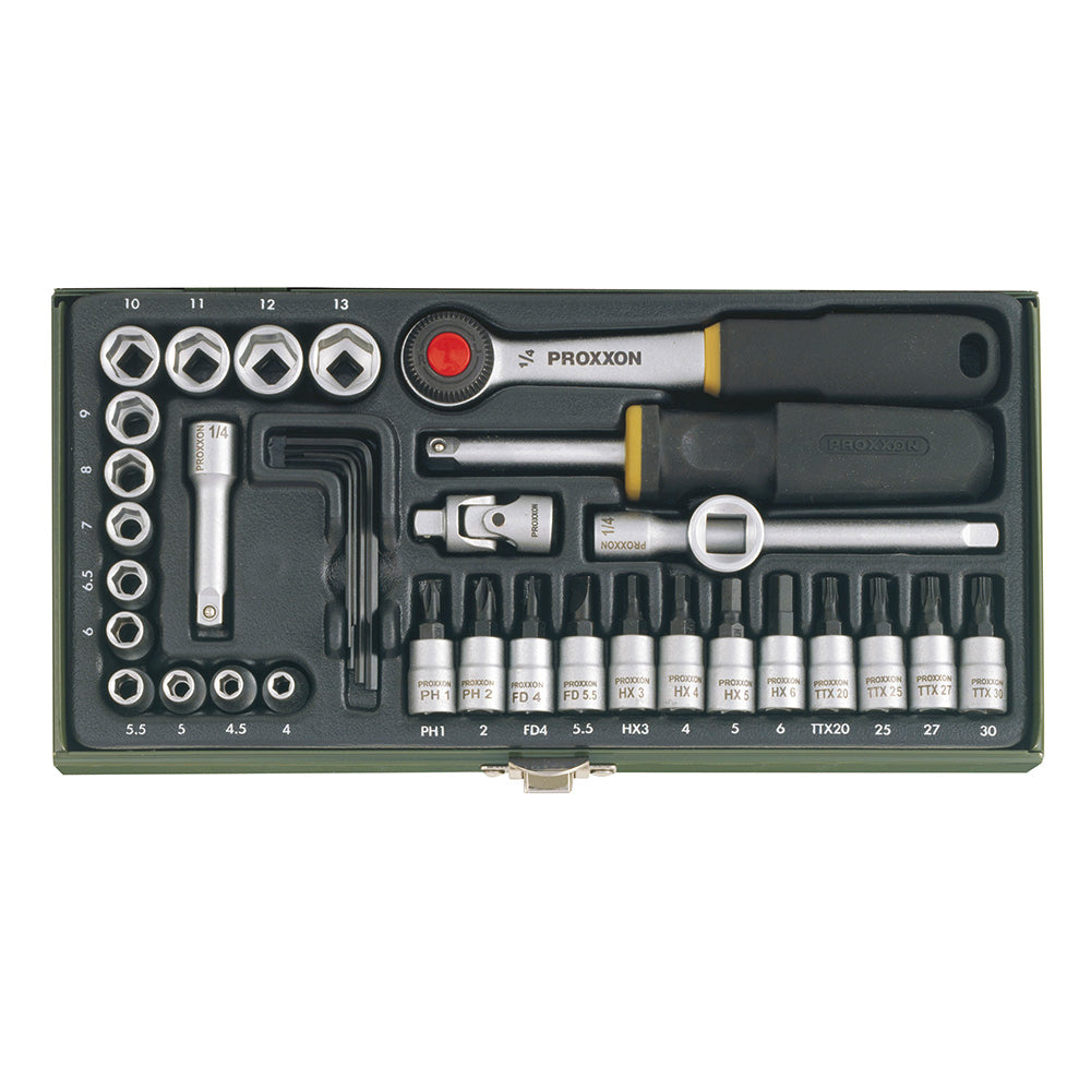 Socket set 1/4" (36-piece)