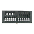 Allen key socket set, 1/4" + 1/2" (18-piece)