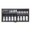 TX socket set, 1/4" + 1/2" (24-piece)