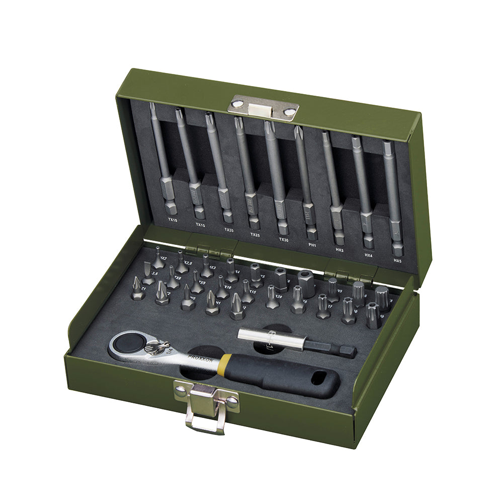 Precision engineer's bit set, 1/4" (36-piece)