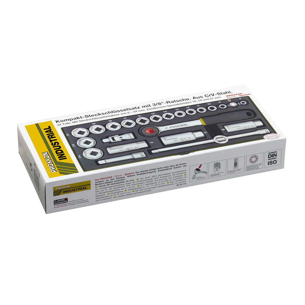 Socket set, 3/8" (24-piece)