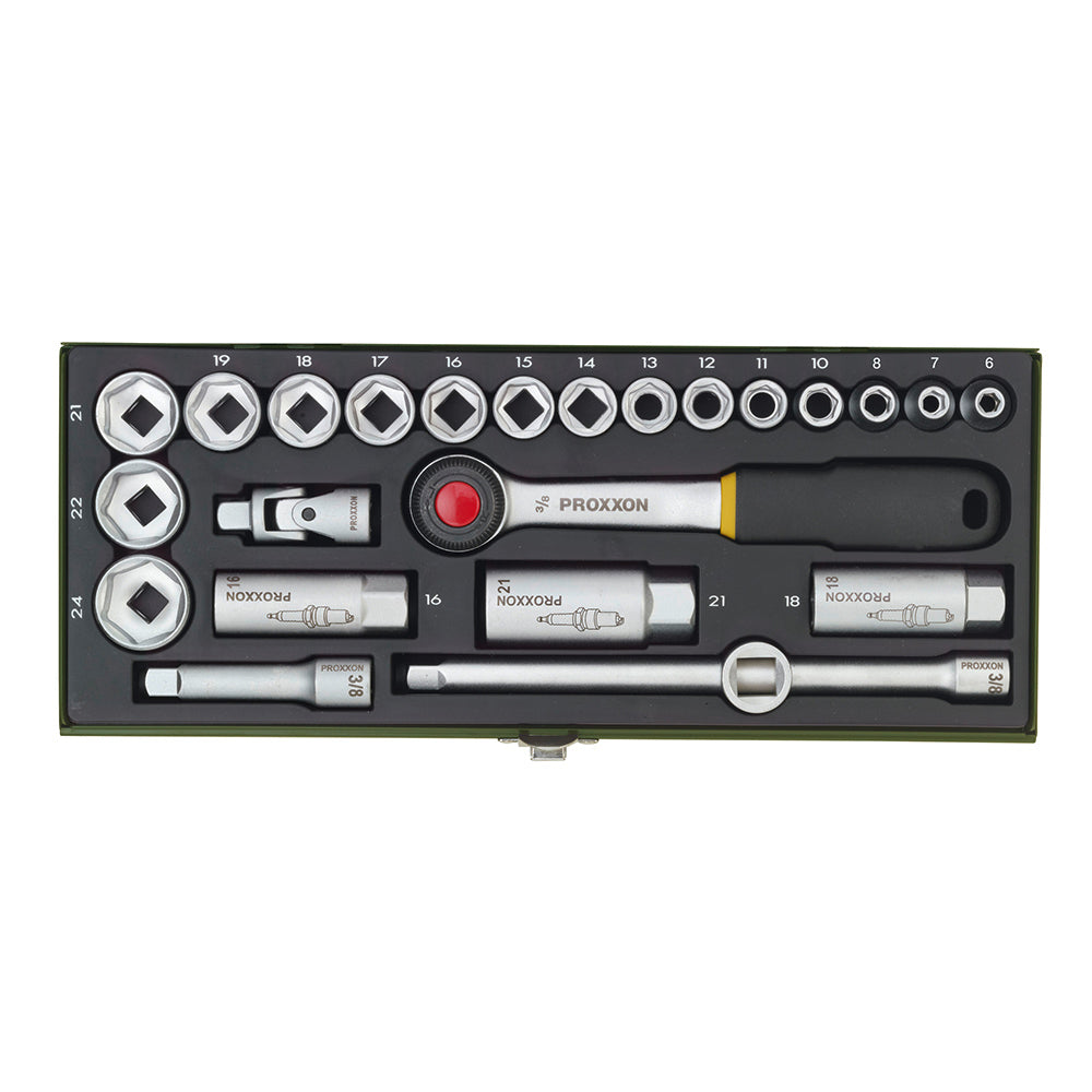 Socket set, 3/8" (24-piece)