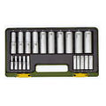 Set with deep sockets, 1/4" + 1/2" (20-piece)