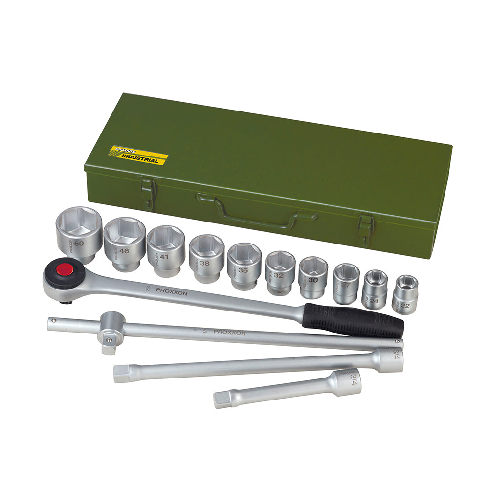 Socket Set with square drive, 3/4" (14-piece)
