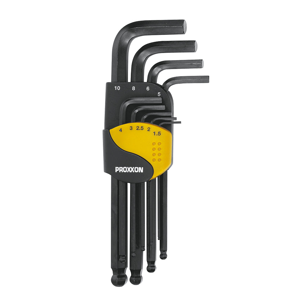 Set of angled allen keys 1,5 - 10 mm (9-piece)