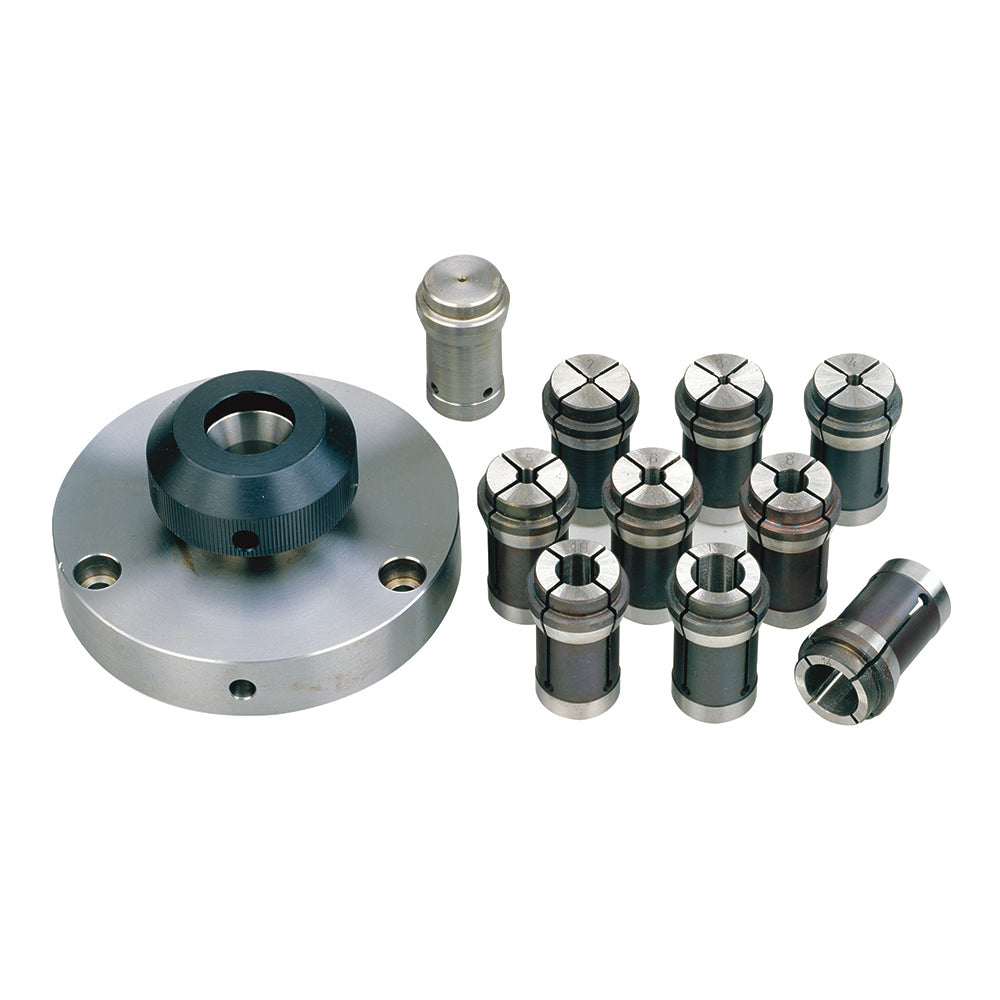 Collet chuck system plus 10 collets for PD400