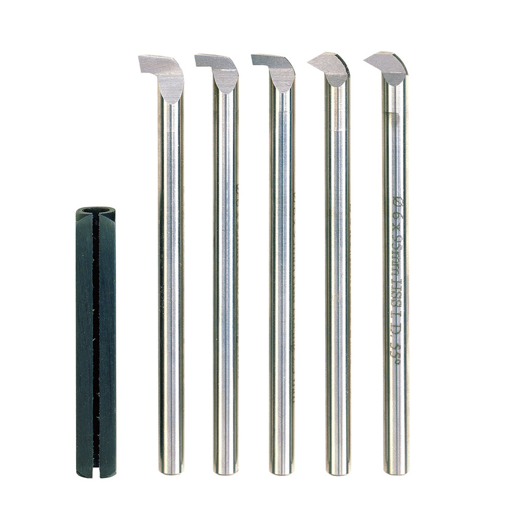 HSS tool set for female threads, for undercutting and recess cutting (6-piece)