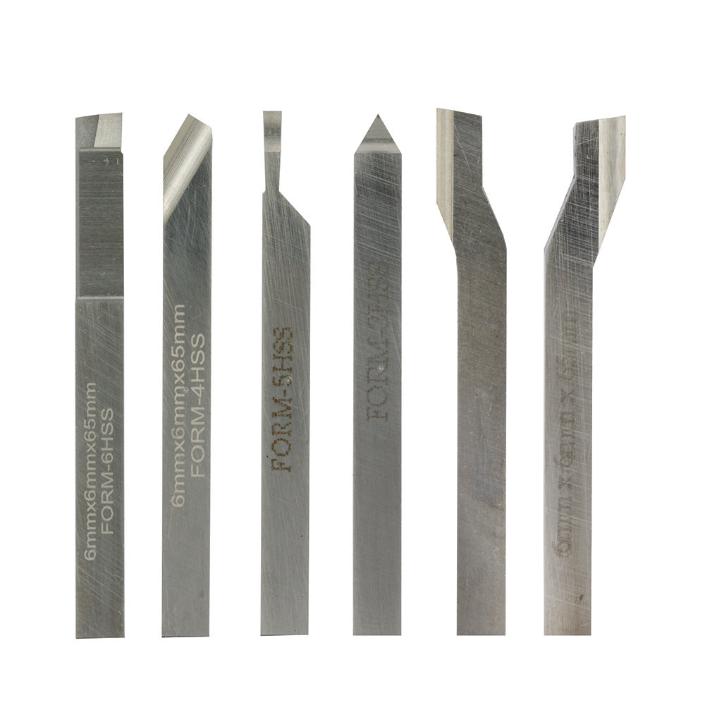 Cutting tool set, HSS/Co, 6 x 6 x 60 mm (6-piece)