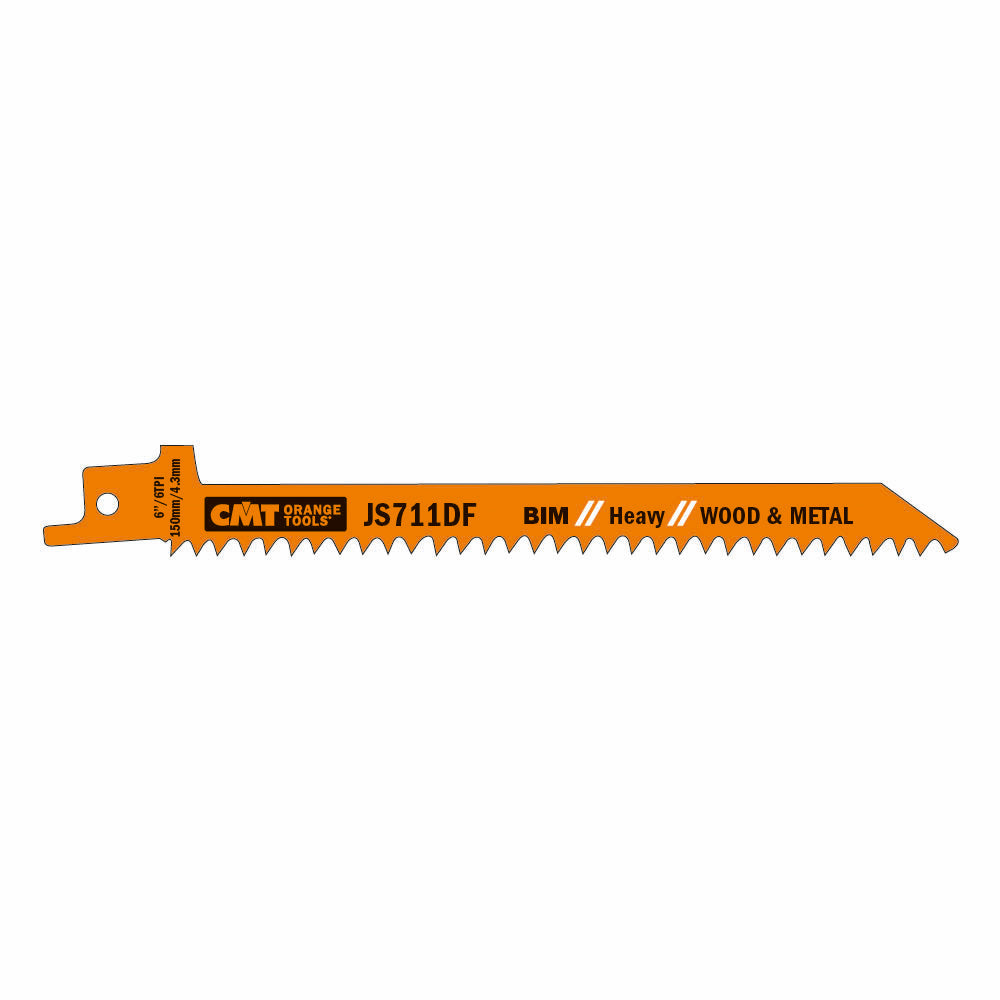 5 SABRE SAW WOOD/METAL BIM 150x4.3x6TPI (SS/MILLED)CURV