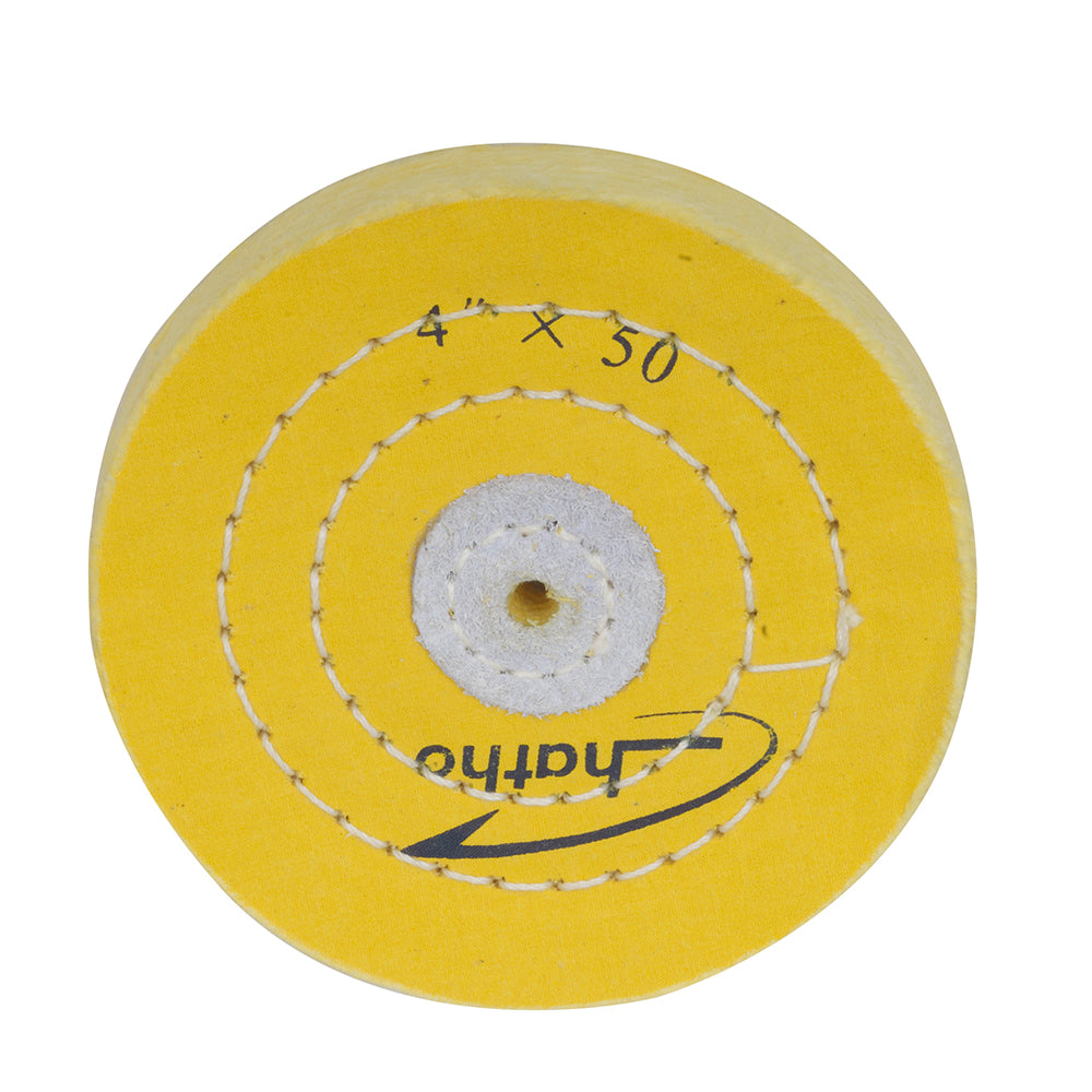 Treated muslin polishing wheel, stiff, Ø 100 x 15 mm for PM 100