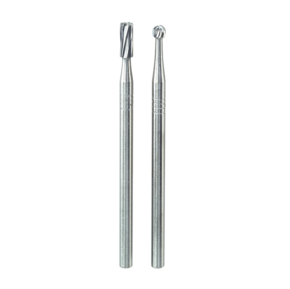 Tungsten carbide millers, cylindrical and ball shape, 2 pcs.