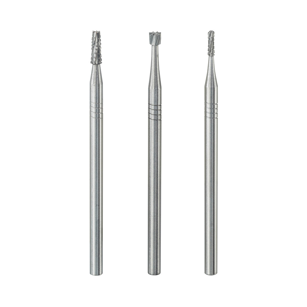 Tungsten carbide millers, different shapes, 3 pcs.