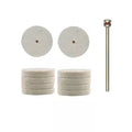 Felt polishing discs, 22 mm diameter, 10 pcs. + arbor