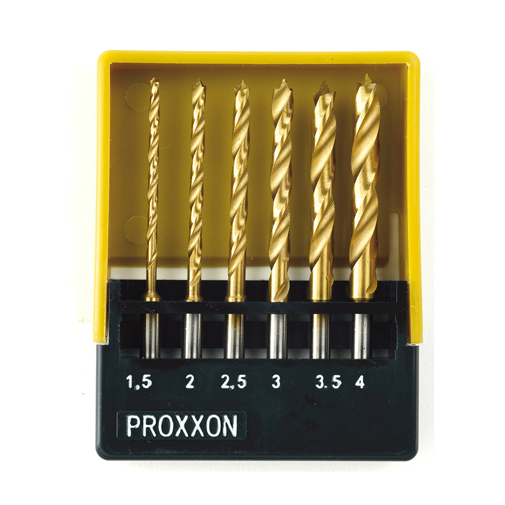 HSS Centre Twist Drill Set 1.5-4mm 6pc Proxxon