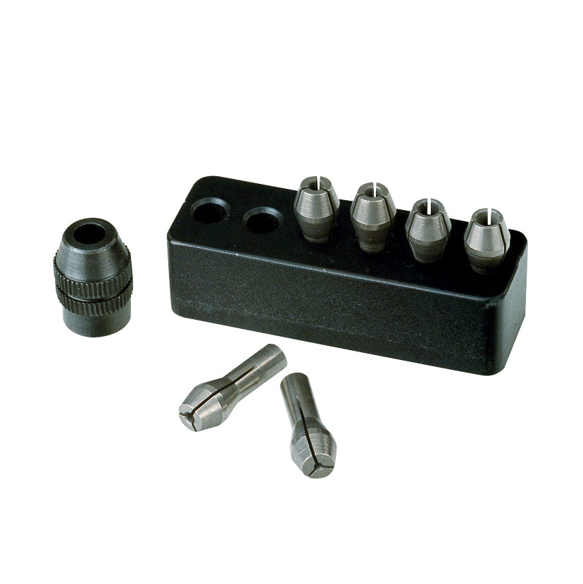 MICROMOT Collets, 6 pcs. with collet nut and holder, 1 - 3.2 mm