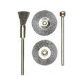 Steel wire wheel brushes, Ø 22 mm, 5 pcs. + arbor