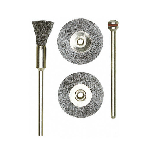 Steel wire brush, Ø 8 mm, 2 pcs.