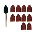 Sanding drum carrier with 10 sanding drums Ø 9 mm, 5 each 80 + 150 grit