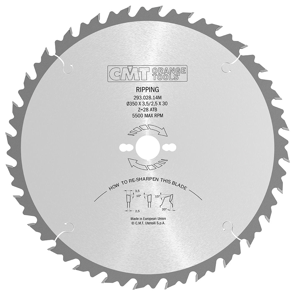 Ripping-Crosscut Saw Blade 400X3.5X30 Z36 10Atb