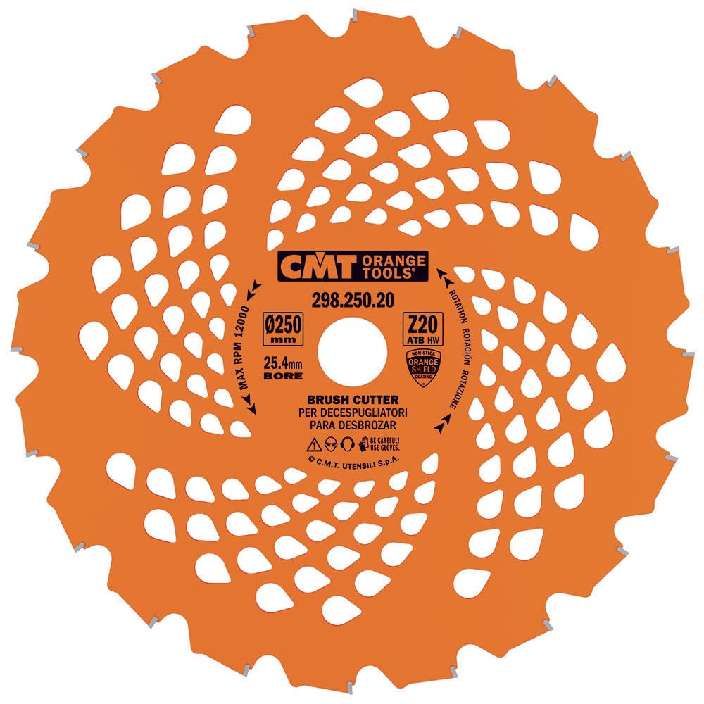 SAW BLADE FOR BUSHCUTTER HW 250x2.0/1.4x25.4+20 Z40 8?ATB