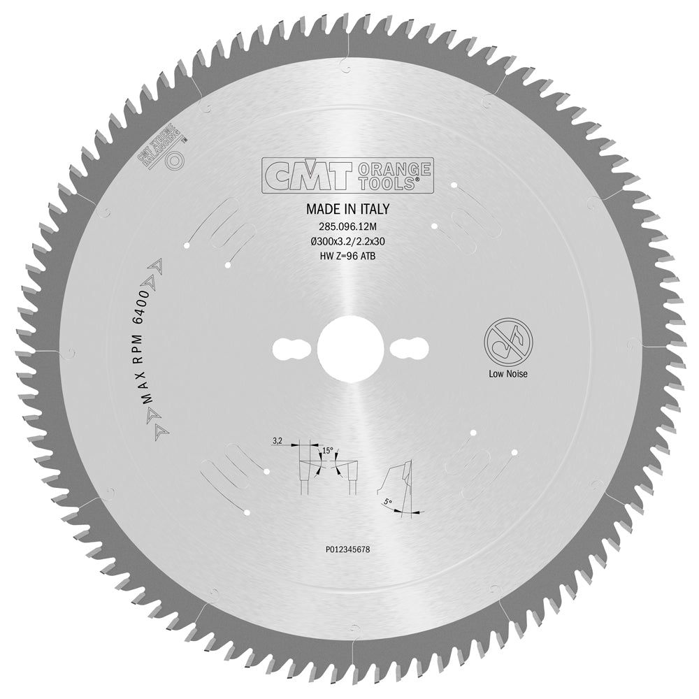 Fine Finishing Saw Blade 300X3.2X30 Z96 15Atb