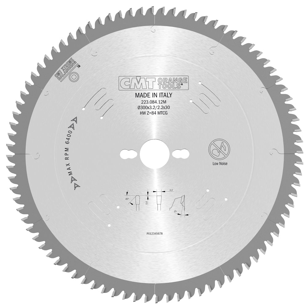 Saw Blade For Plexiglass And Plastics D=300X3.2X30 Z=84 Mhwg