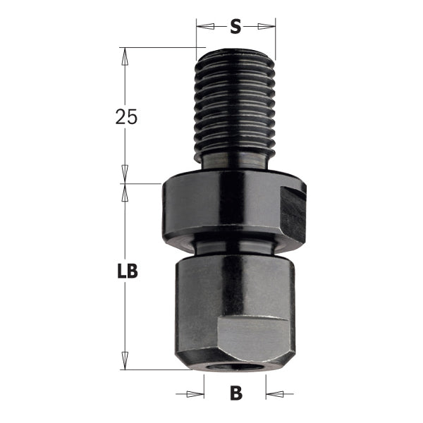 Chuck W/Out Collet S=M16X2 For S=6-6.35-8-9.5Mm