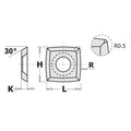 REVERSIBLE KNIFE STRAIGHT (4/30?) 15x15x2.5mm R115+0.5 HW-K1
