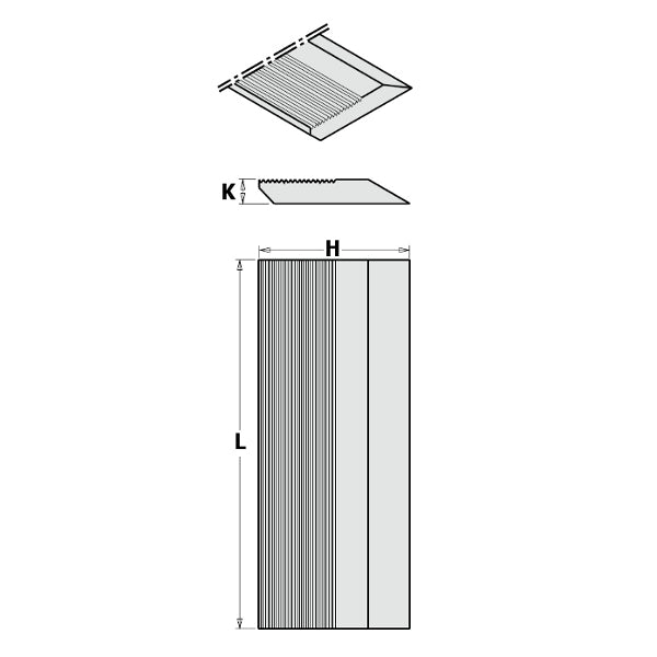 4-Corrug. Knifes Set 650X60X8 Hs For Cutterheads