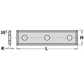 HWM-Knife 50x12x1.7mm Three Holes (4/35?) HWM-K1920