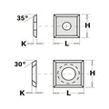 Hwf1739 Wendeplatte (4 Schneiden 30?) 13.6X13.6X2Mm