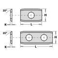 REVERSIBLE KNIFE (2/35°) 24x12x1.5mm HWM-HC