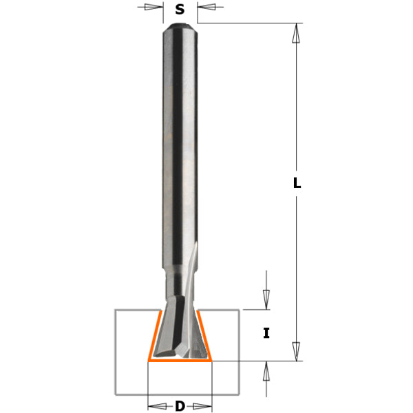 Dovetail Bit Hw S=6 D=9,3X7,3 19 Deg Hoffmann W3