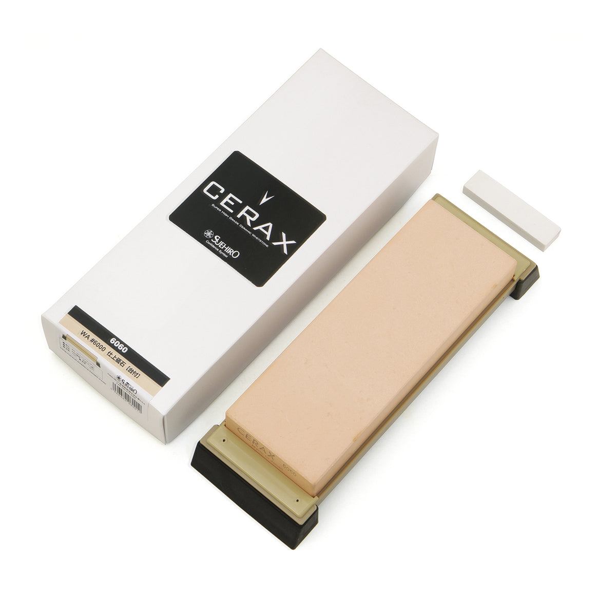 Cerax 6060 Super Fine Finishing Whetstone (with rubber frame & Nagura stone) Size 1 6000 Grit