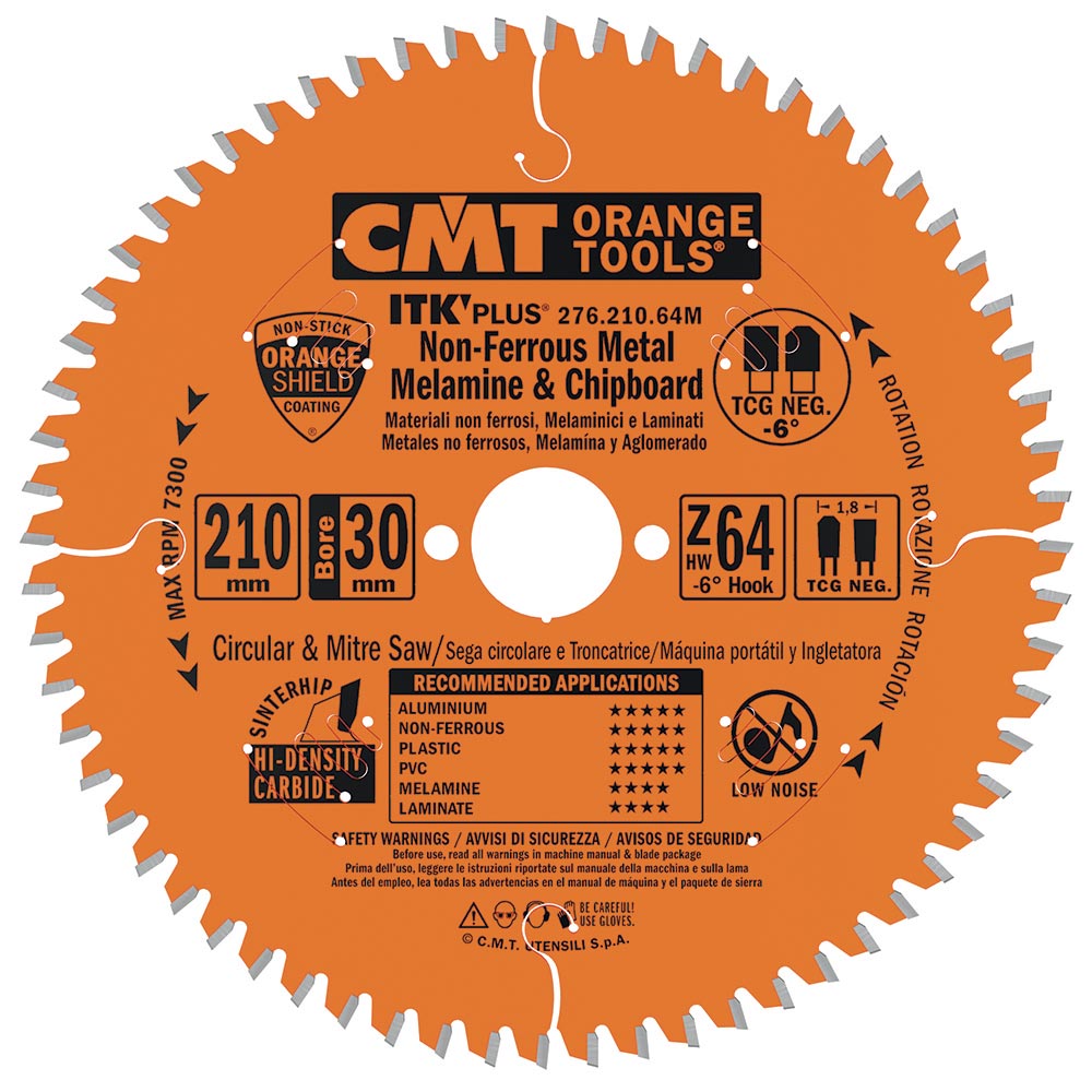 ITK Saw Blade for Aluminium HW 216x2.2/1.6x30 Z64 TCG N