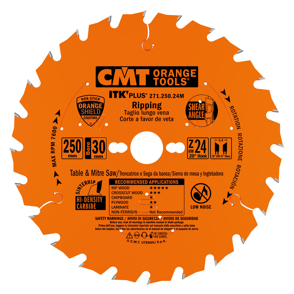 Itk Plus Rip And Crosscut Saw Blade Hw 250X2.4/1.6X30 Z24 At
