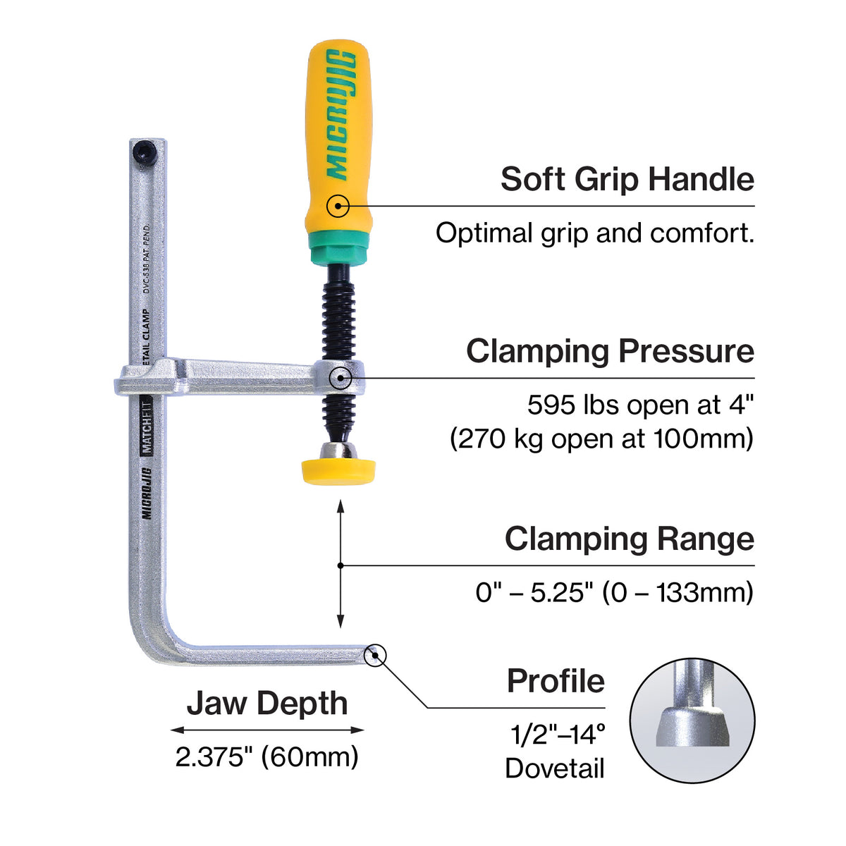 MATCHFIT Dovetail Clamps w/ Soft-Grip