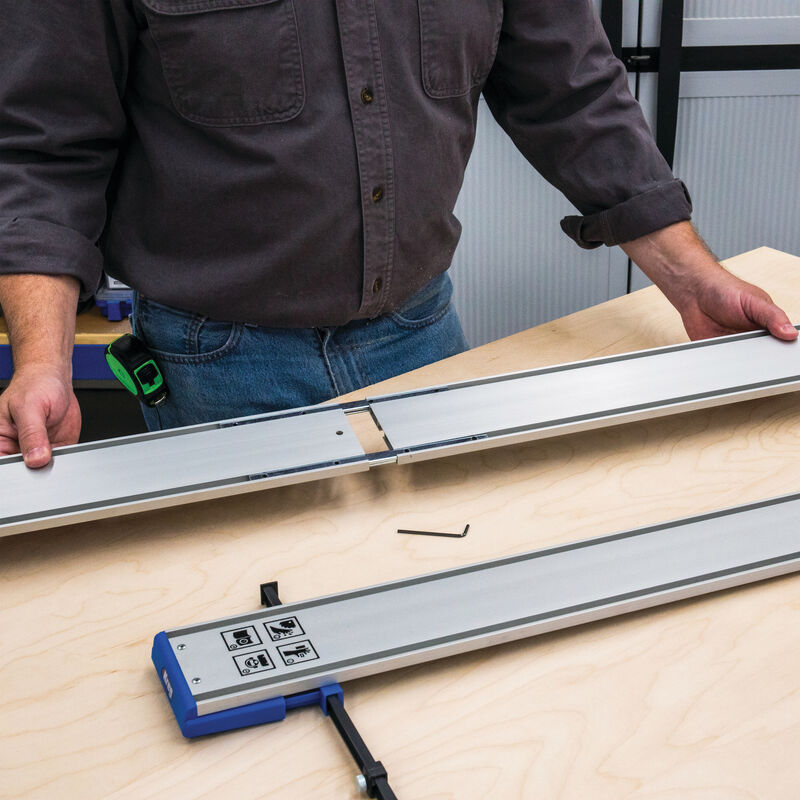 Kreg Heavy Duty Straight Edge Guide Extension Rail - Silver Aluminum - 2-Foot Extension, Multi-Tool Compatible, 6-Foot Material Capacity - Plate Mount - 1 Count