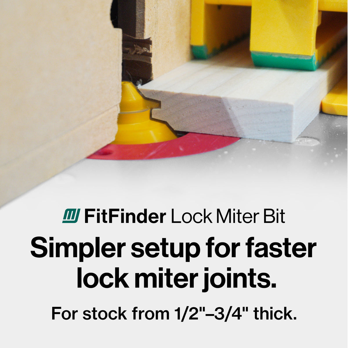 FITFINDER Lock Miter Router Bit (1/2" Shank)