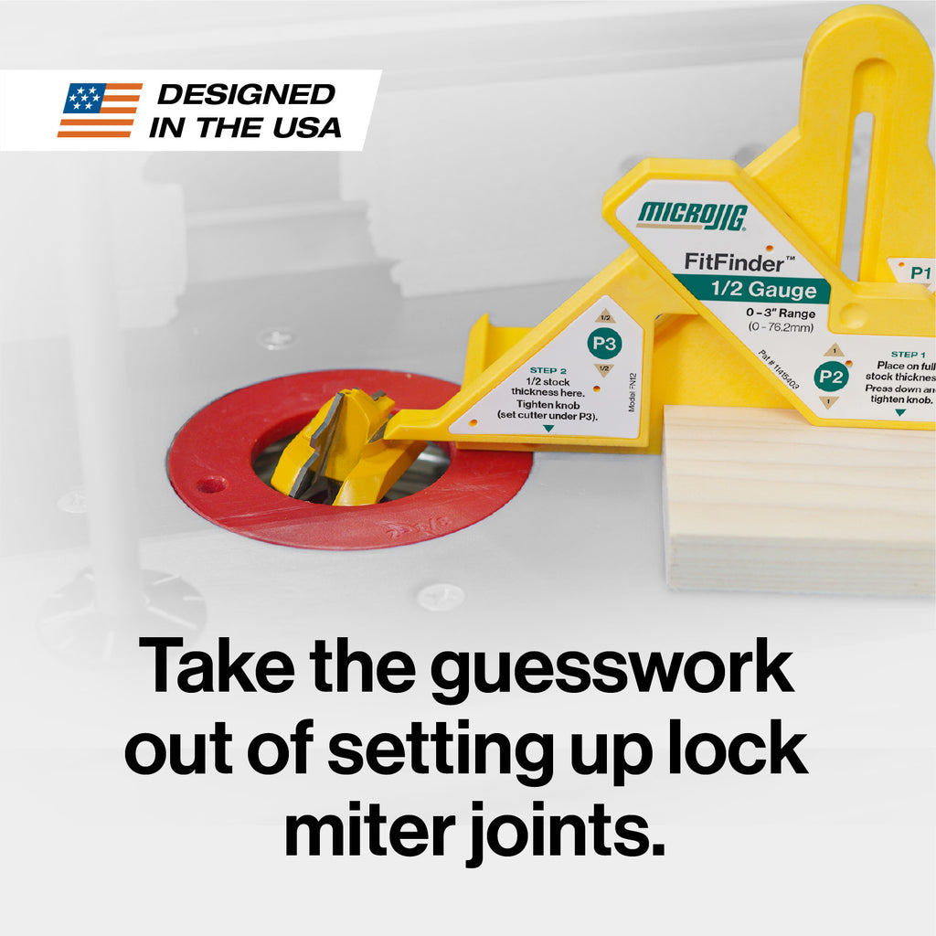 FITFINDER Lock Miter Router Bit (1/2" Shank)